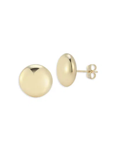 Saks Fifth Avenue Women's 14k Yellow Gold Bold Button Stud Earrings