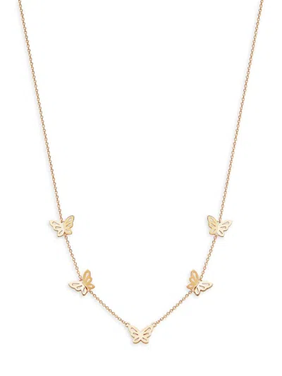 Saks Fifth Avenue Women's 14k Yellow Gold Butterfly Station Necklace