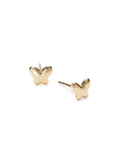 Saks Fifth Avenue Women's 14k Yellow Gold Butterfly Stud Earrings