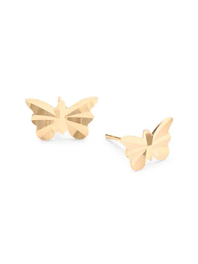 Saks Fifth Avenue Women's 14k Yellow Gold Butterfly Stud Earrings