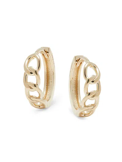 Saks Fifth Avenue Women's 14k Yellow Gold Chain Huggie Earrings