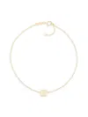 Saks Fifth Avenue Women's 14k Yellow Gold Charm Anklet In Letter B