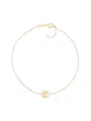 Saks Fifth Avenue Women's 14k Yellow Gold Charm Anklet In Letter E