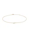 Saks Fifth Avenue Women's 14k Yellow Gold Charm Anklet In Letter J