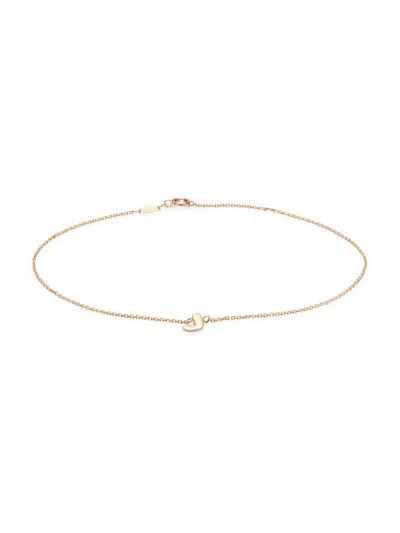 Saks Fifth Avenue Women's 14k Yellow Gold Charm Anklet In Letter J