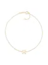 Saks Fifth Avenue Women's 14k Yellow Gold Charm Anklet In Letter K
