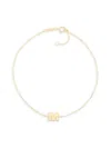Saks Fifth Avenue Women's 14k Yellow Gold Charm Anklet In Letter M