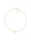 Saks Fifth Avenue Women's 14k Yellow Gold Charm Anklet In Letter O