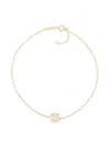 Saks Fifth Avenue Women's 14k Yellow Gold Charm Anklet In Letter S