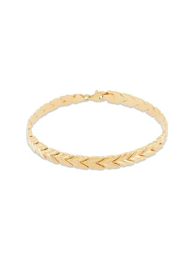 Saks Fifth Avenue Women's 14k Yellow Gold Chevron Stampato Bracelet