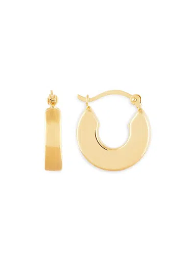 Saks Fifth Avenue Women's 14k Yellow Gold Chunky Round Hoop Earrings In Brown
