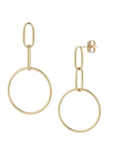 Saks Fifth Avenue Women's 14k Yellow Gold Circle Link Drop Earrings
