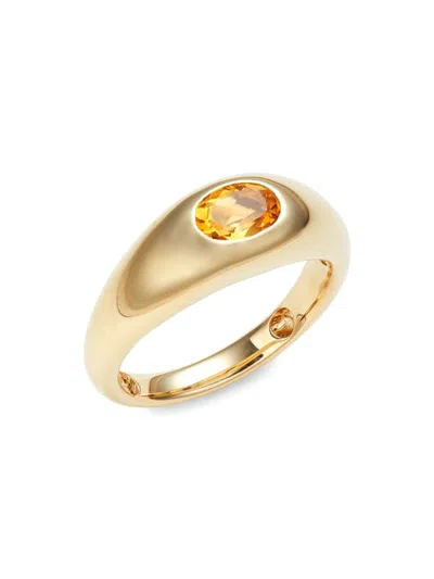 Saks Fifth Avenue Women's 14k Yellow Gold Citrine Dome Ring