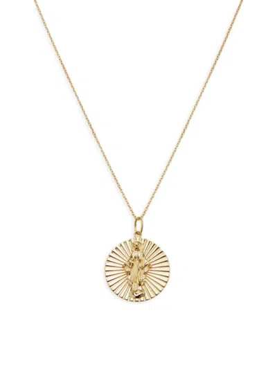 Saks Fifth Avenue Women's 14k Yellow Gold Coin Virgin Mary Necklace