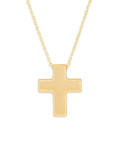 Saks Fifth Avenue Women's 14k Yellow Gold Cross Cable Chain Necklace