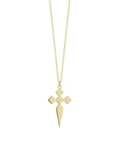 Saks Fifth Avenue Women's 14k Yellow Gold Cross Necklace