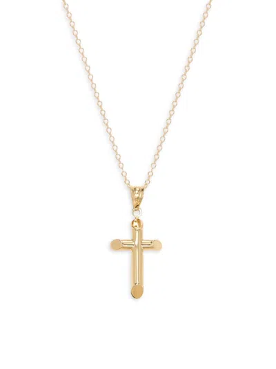 Saks Fifth Avenue Women's 14k Yellow Gold Cross Pendant Necklace