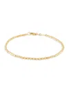 Saks Fifth Avenue Women's 14k Yellow Gold Cube Link Bracelet In Gold