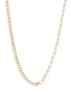 Saks Fifth Avenue Women's 14k Yellow Gold Curb & Oval Link Necklace/17" In Gold