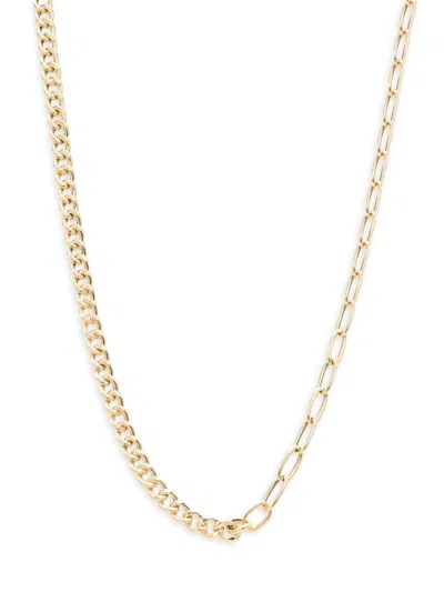 Saks Fifth Avenue Women's 14k Yellow Gold Curb & Oval Link Necklace/17"