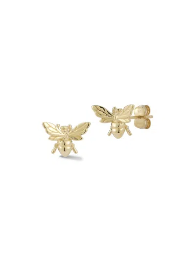 Saks Fifth Avenue Women's 14k Yellow Gold Dainty 3d Bee Stud Earrings
