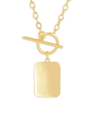Saks Fifth Avenue Women's 14k Yellow Gold Dog Tag Toggle Necklace