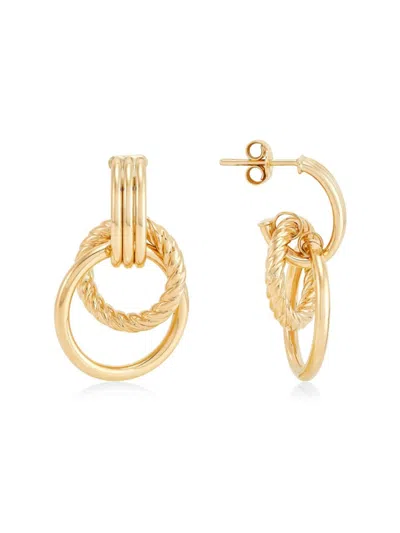 Saks Fifth Avenue Women's 14k Yellow Gold Doorknocker Hoop Earrings