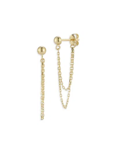 Saks Fifth Avenue Women's 14k Yellow Gold Double Chain Drop Earrings