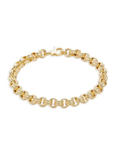 Saks Fifth Avenue Women's 14k Yellow Gold Double Rolo Chain Bracelet