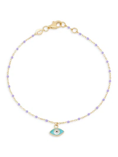 Saks Fifth Avenue Women's 14k Yellow Gold, Enamel & Evil Eye Beaded Bracelet