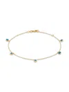 Saks Fifth Avenue Women's 14k Yellow Gold Evil-eye Anklet In Gold