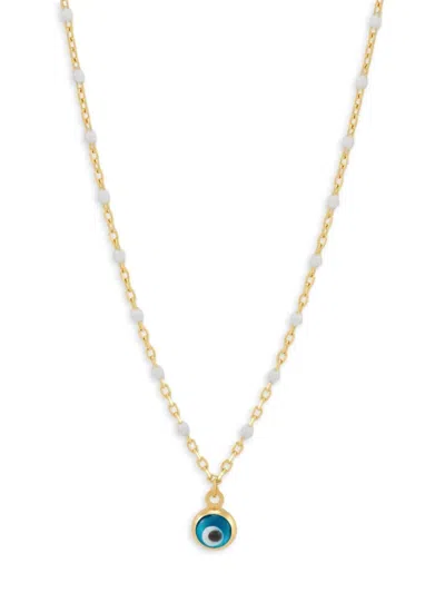 Saks Fifth Avenue Women's 14k Yellow Gold Evil Eye Pendant Necklace