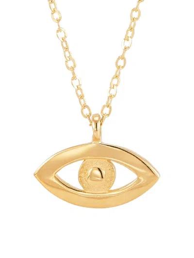 Saks Fifth Avenue Women's 14k Yellow Gold Evil Eye Pendant Necklace