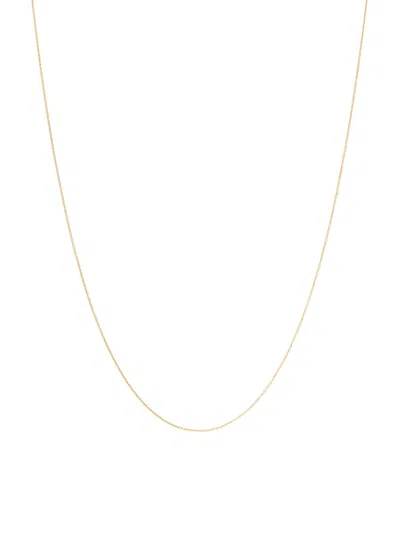 Saks Fifth Avenue Women's 14k Yellow Gold Flat Cable Chain Necklace In 0.50 Mm