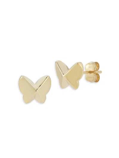 Saks Fifth Avenue Women's 14k Yellow Gold Geometric Butterfly Stud Earrings