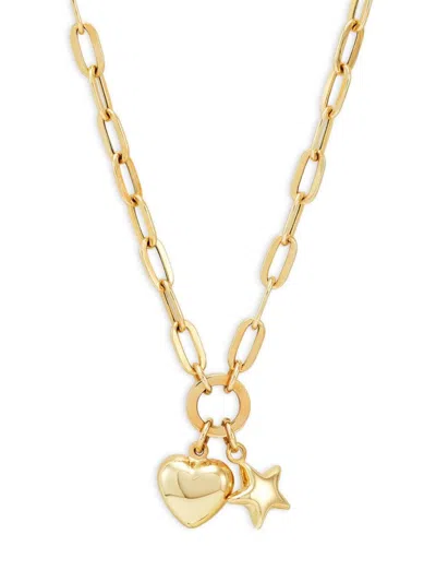 Saks Fifth Avenue Women's 14k Yellow Gold Heart & Star Paperclip Chain Necklace