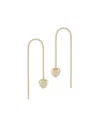 Saks Fifth Avenue Women's 14k Yellow Gold Heart Ball Chain Threader Earrings In Yellow Gold