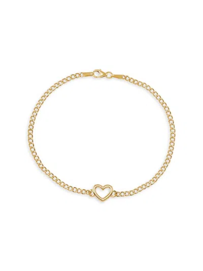 Saks Fifth Avenue Women's 14k Yellow Gold Heart Chain Bracelet
