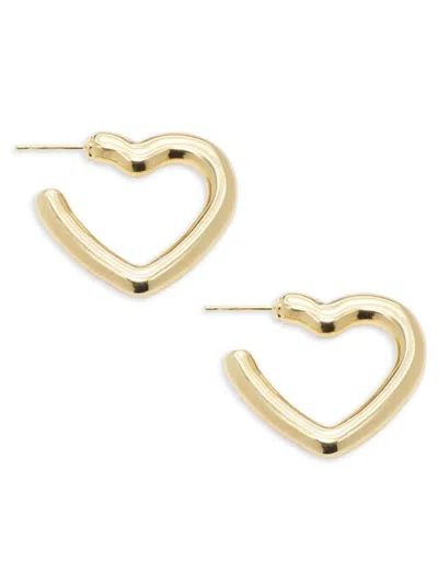 Saks Fifth Avenue Women's 14k Yellow Gold Heart Hoop Earrings