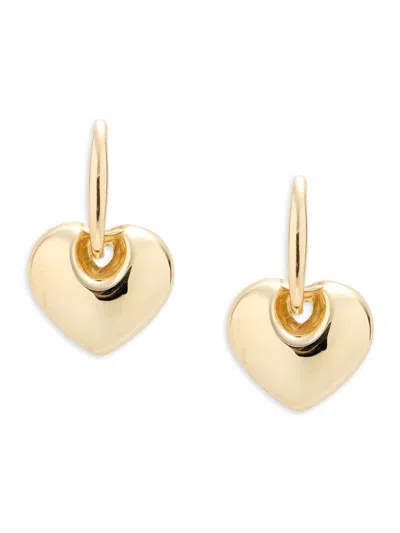 Saks Fifth Avenue Women's 14k Yellow Gold Heart Hoop Earrings