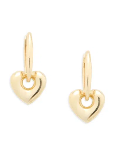 Saks Fifth Avenue Women's 14k Yellow Gold Heart Hoop Earrings
