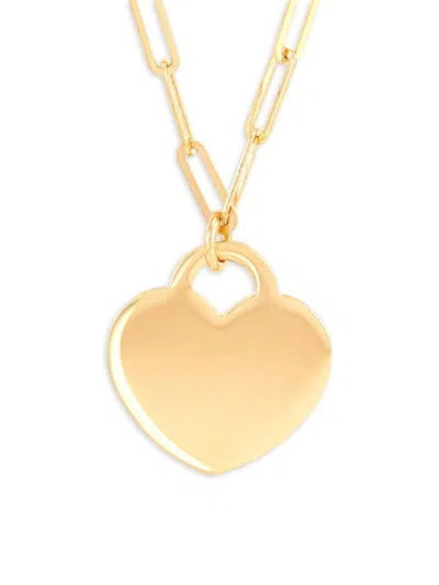 Saks Fifth Avenue Women's 14k Yellow Gold Heart Paperclip Chain Necklace