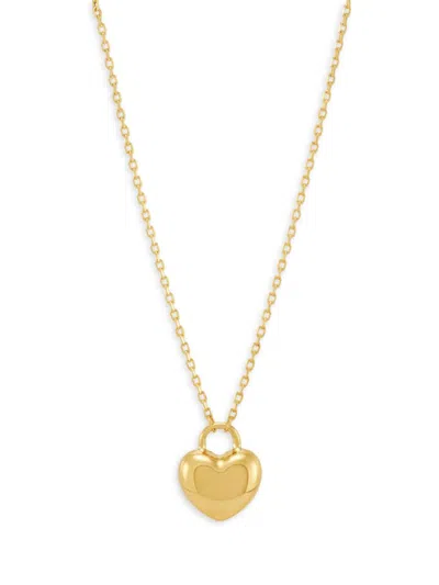 Saks Fifth Avenue Women's 14k Yellow Gold Heart Pendant Chain Necklace