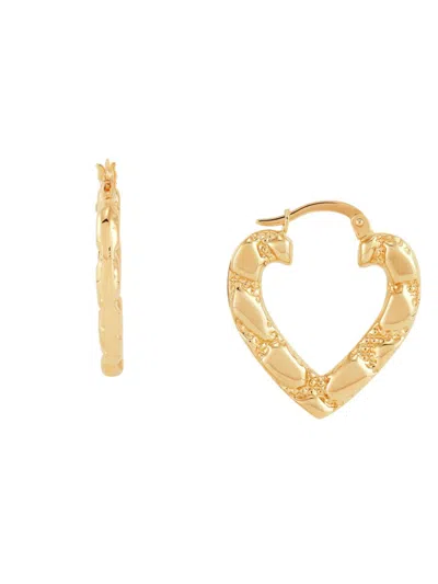 Saks Fifth Avenue Women's 14k Yellow Gold Heart Shaped Hoop Earrings