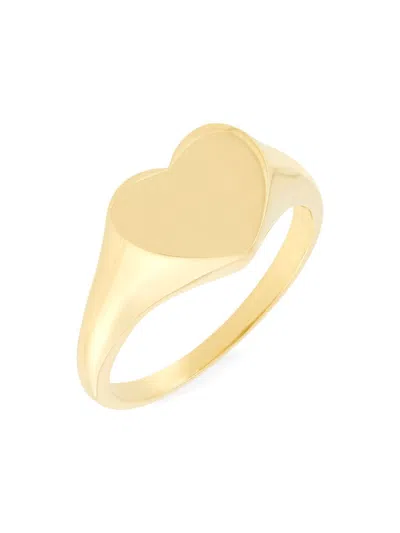 Saks Fifth Avenue Women's 14k Yellow Gold Heart Signet Ring