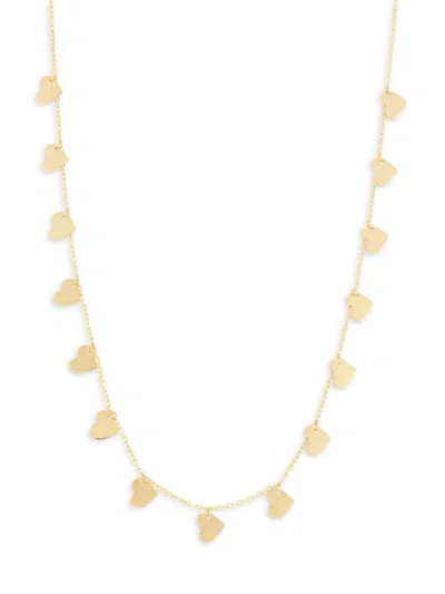 Saks Fifth Avenue Women's 14k Yellow Gold Heart Station Necklace