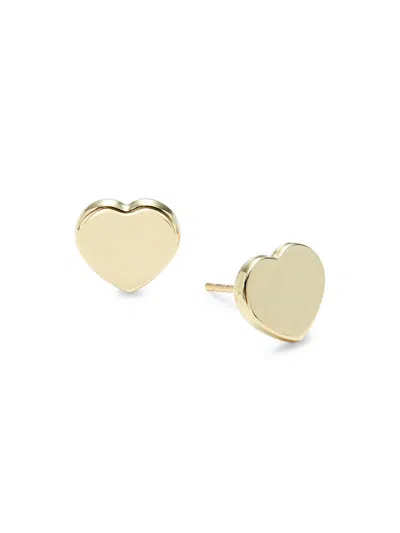 Saks Fifth Avenue Women's 14k Yellow Gold Heart Stud Earrings