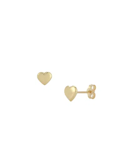 Saks Fifth Avenue Women's 14k Yellow Gold Heart Stud Earrings