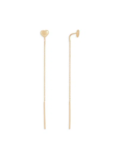 Saks Fifth Avenue Women's 14k Yellow Gold Heart Threader Earrings