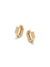 Saks Fifth Avenue Women's 14k Yellow Gold Hexagon Huggie Earrings In Gold